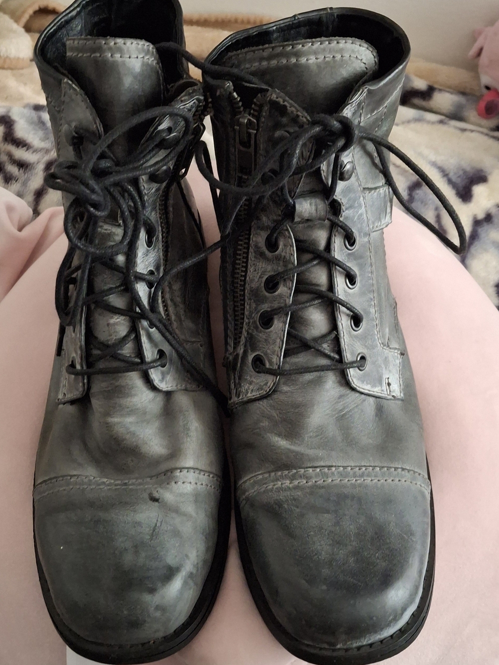 Bed Stu Black Textured Sole Boot